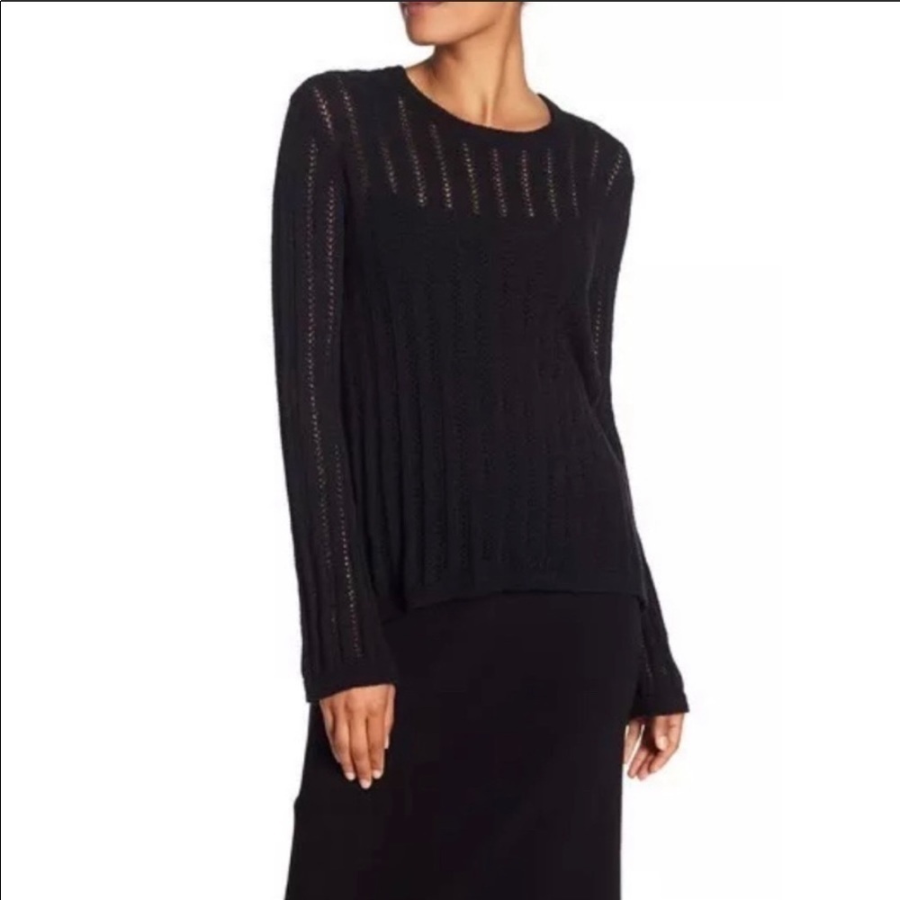 A.L.C. Miguel Black Lace-Up Back Sweater Size Small Nwt
